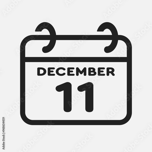 Icon page calendar day - 11 December