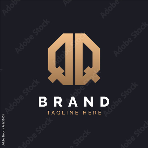 QQ Logo Design. Modern, Minimal, Elegant and Luxury QQ Logo. Alphabet Letter QQ Logo Design for Brand Corporate Business Identity.