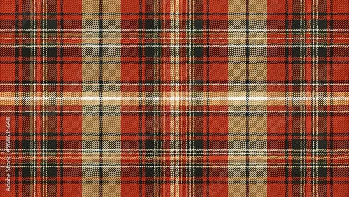 Elegant modern tartan fabric texture on plaid check background
