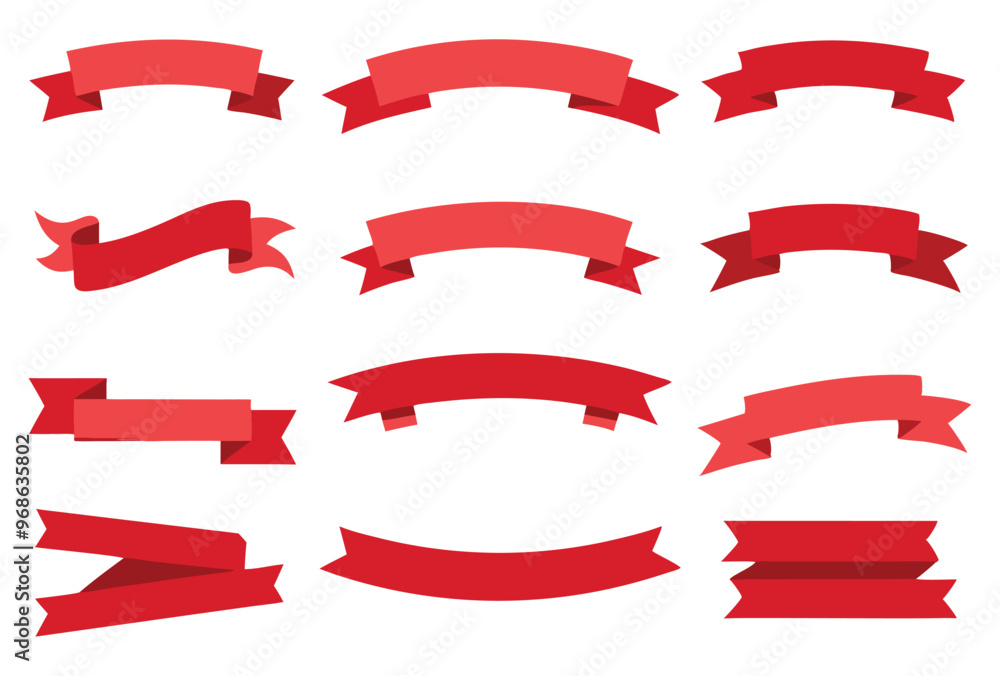 Christmas themed ribbon banners vector Design Collection Christmas themed ribbon banners vector Design Collection
