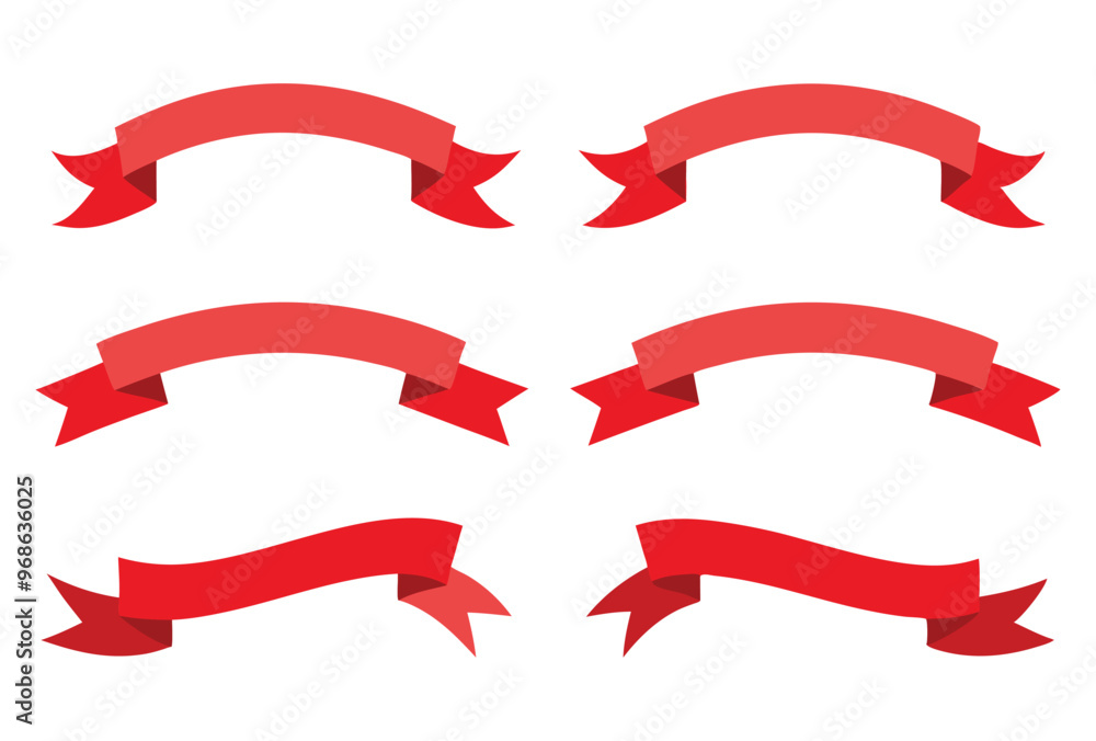 Christmas themed ribbon banners vector Design Collection Christmas themed ribbon banners vector Design Collection
