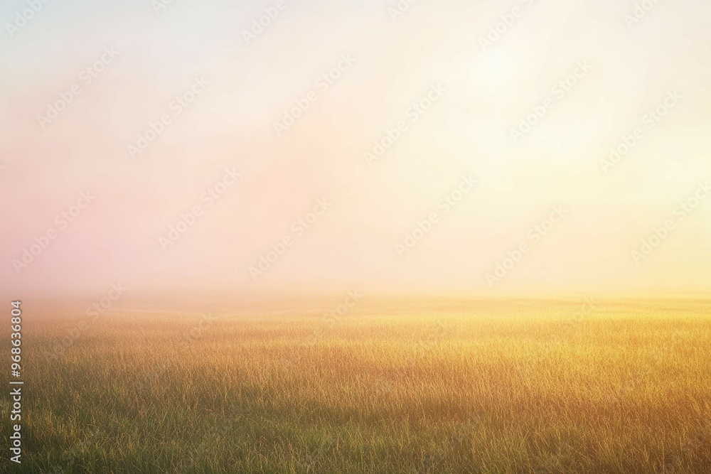 Dawn’s Gentle Awakening Over a Misty Field Dawn’s Gentle Awakening Over a Misty Field