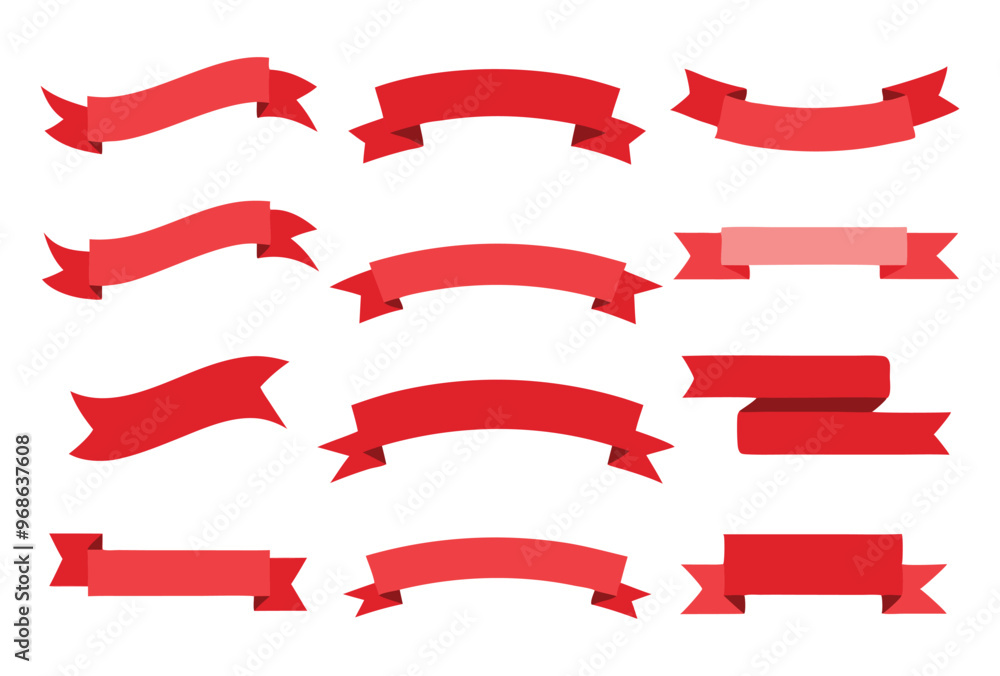 Christmas themed ribbon banners vector Design Collection Christmas themed ribbon banners vector Design Collection