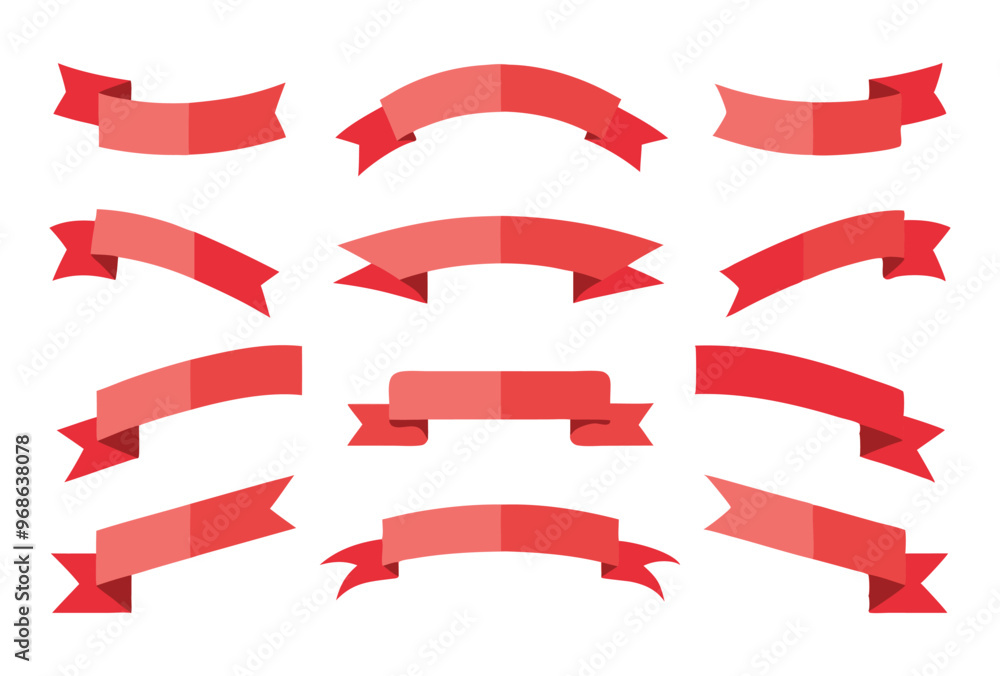 Christmas themed ribbon banners vector Design Collection Christmas themed ribbon banners vector Design Collection