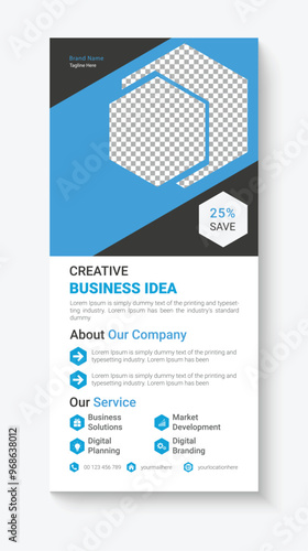 Modern Business Rack Card or dl flyer templates Design
