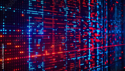 Wallpaper Mural Abstract Pattern of Red and Blue Lights Torontodigital.ca