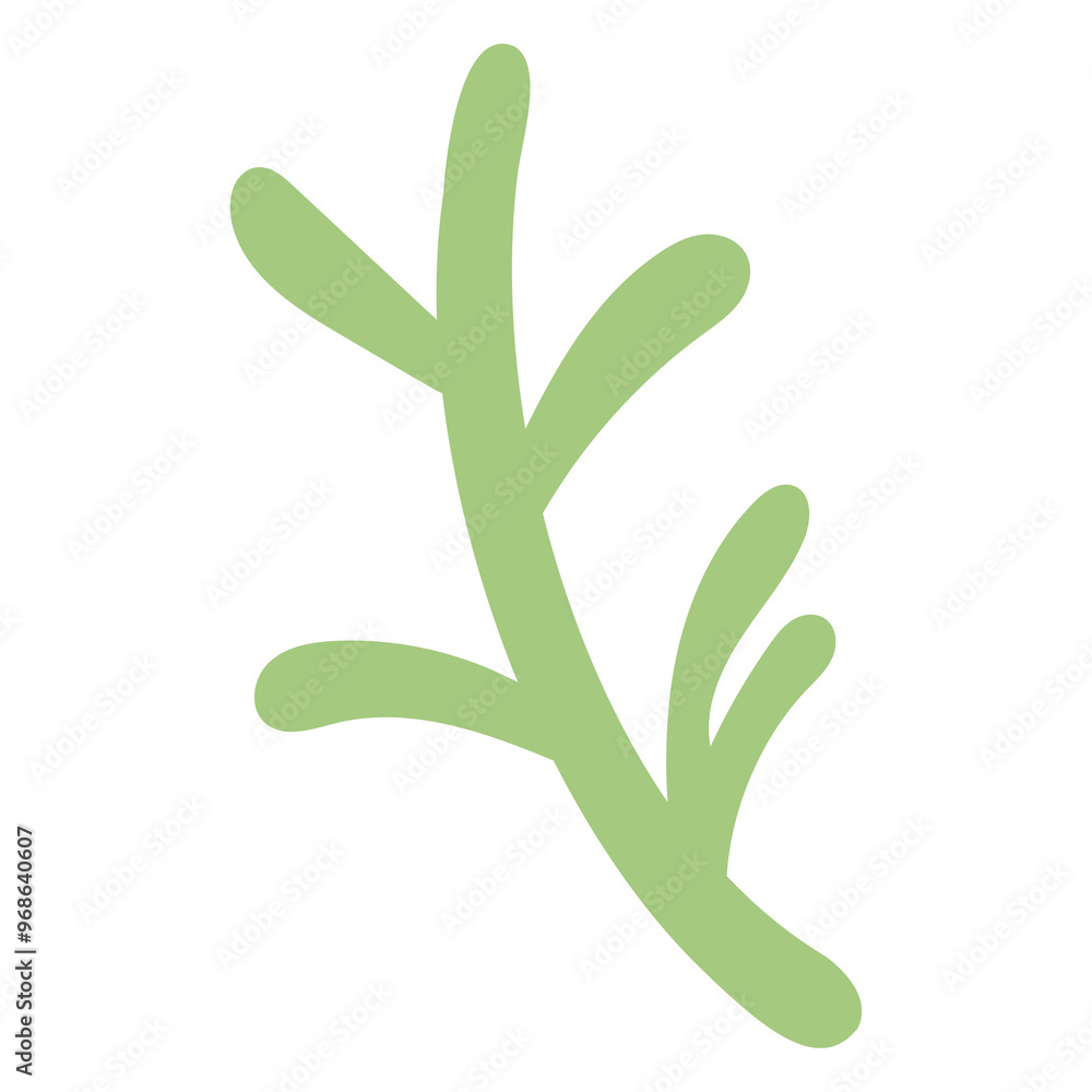 Obraz premium ラフな黄緑の植物イラスト⭐︎PNG