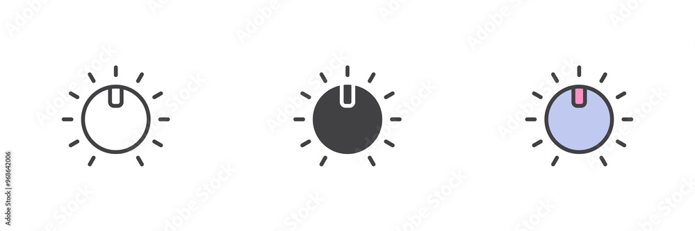 Volume control button different style icon set Volume control button different style icon set