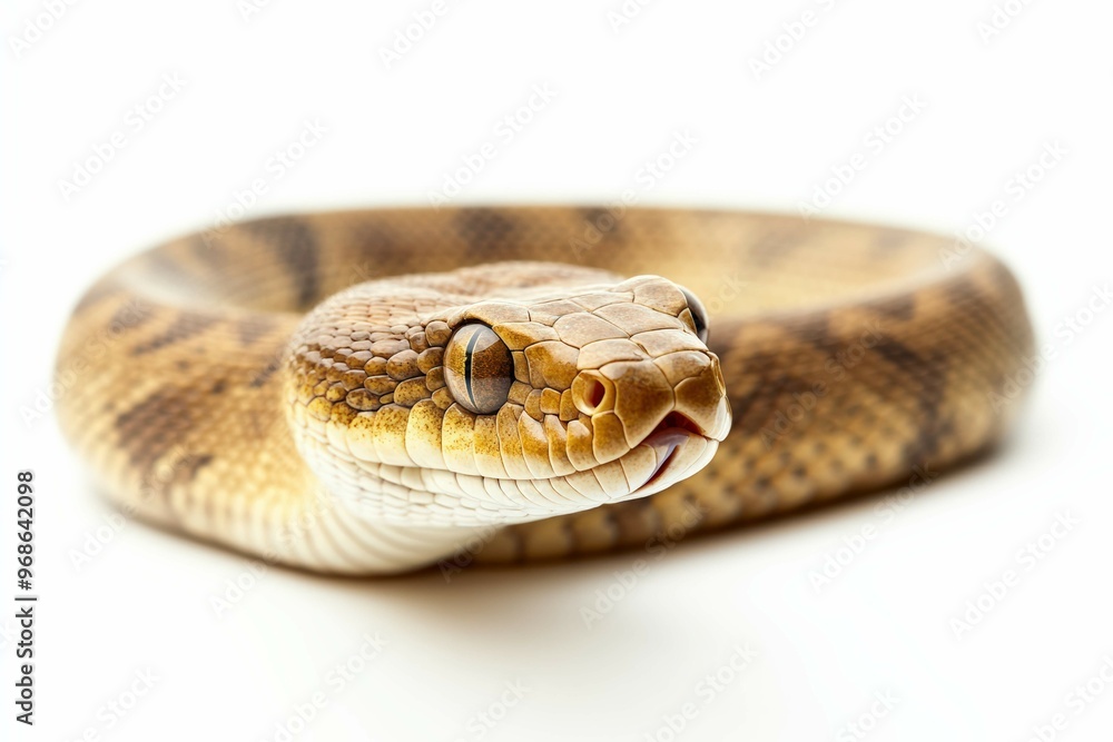 A Photo snake with isolated white background A Photo snake with isolated white background