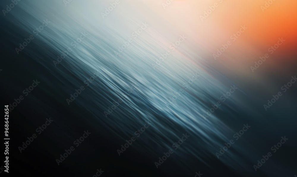 Obraz premium blurred background gradient black, silver and electric orange, extremely smooth transition between colors, glossy