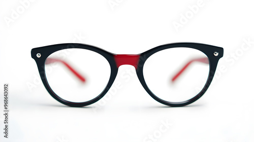 Fashion glasses plastic-framed isolated on white background