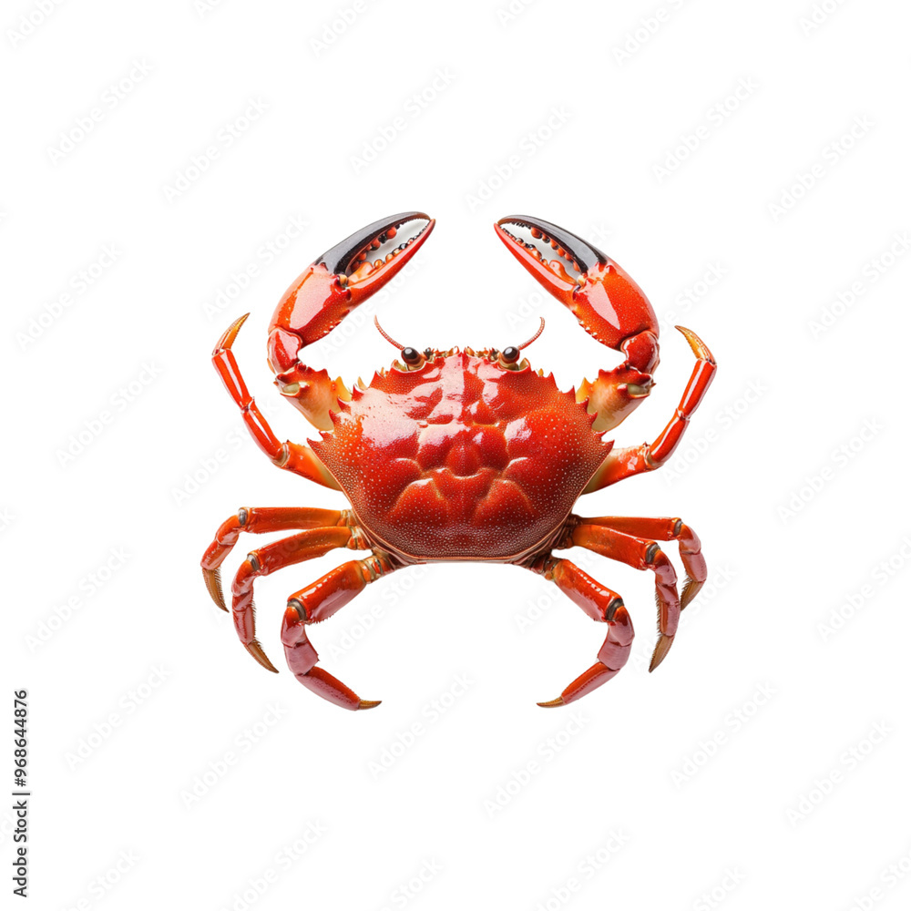 Photo of a freshly boiled crab, isolated on a white background, Photo of a freshly boiled crab, isolated on a white background,