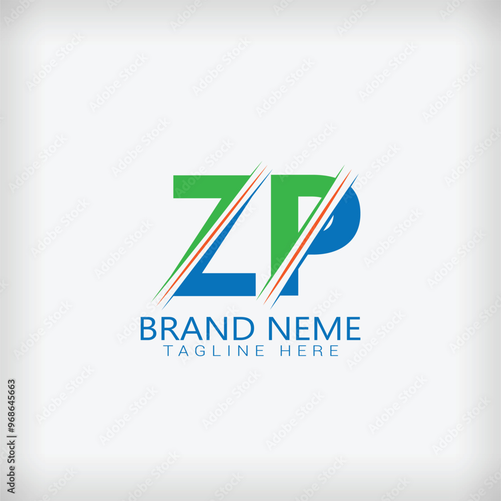 Fototapeta premium gradient zp logo template vector illustration logo collection