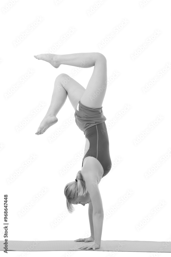 Fototapeta premium young flexible girl doing yoga