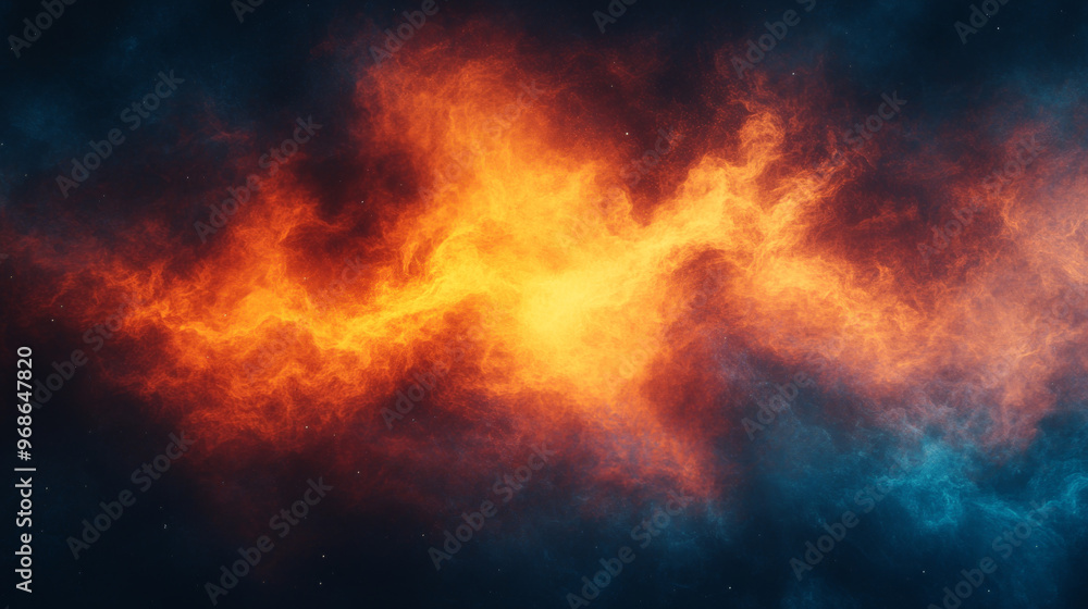Grainy Dark Banner Poster with Orange and Blue Background Noise Grainy Dark Banner Poster with Orange and Blue Background Noise