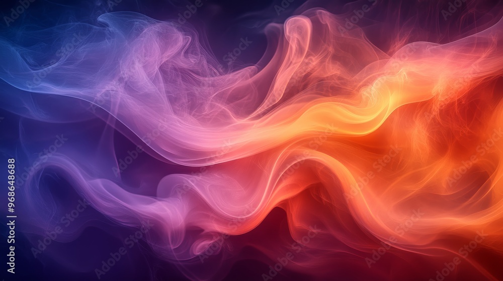 Obraz premium Abstract colorful smoke swirl, vibrant hues