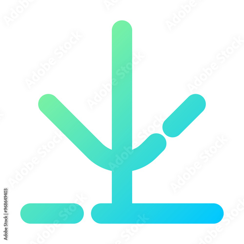 Parabola Icon Gradient Broken Line Style