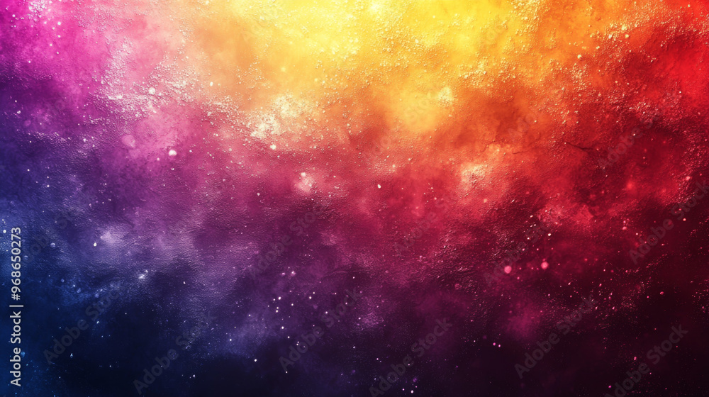 Naklejka premium Vibrant Grainy Background with Red, Yellow, Orange, and Purple Gradient