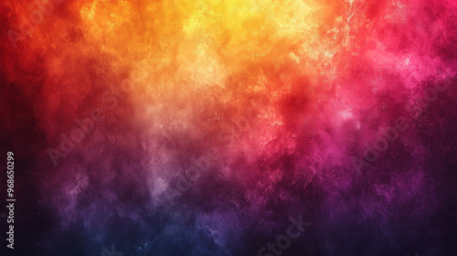 Vibrant Grainy Background with Red, Yellow, Orange, and Purple Gradient