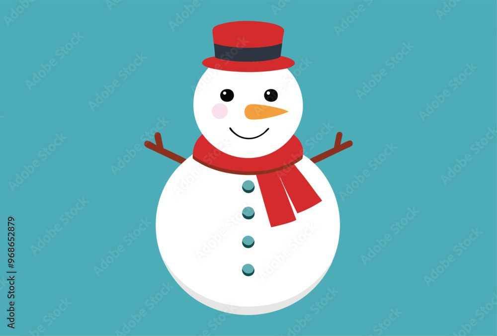 Collection of Cute Cartoon Snowmen with Various Hats and Scarves - Winter Vector Illustration Collection of Cute Cartoon Snowmen with Various Hats and Scarves - Winter Vector Illustration