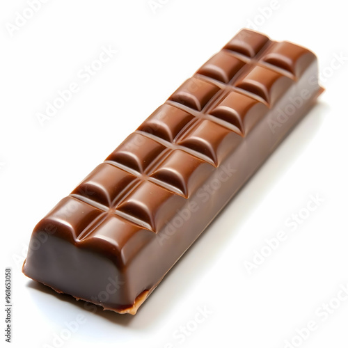 a stick of chocolate is shown with a white background