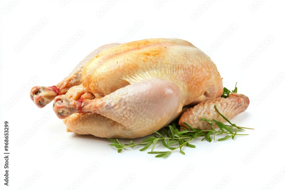 Whole chicken, raw and fresh, isolated on white, Whole chicken, raw and fresh, isolated on white,