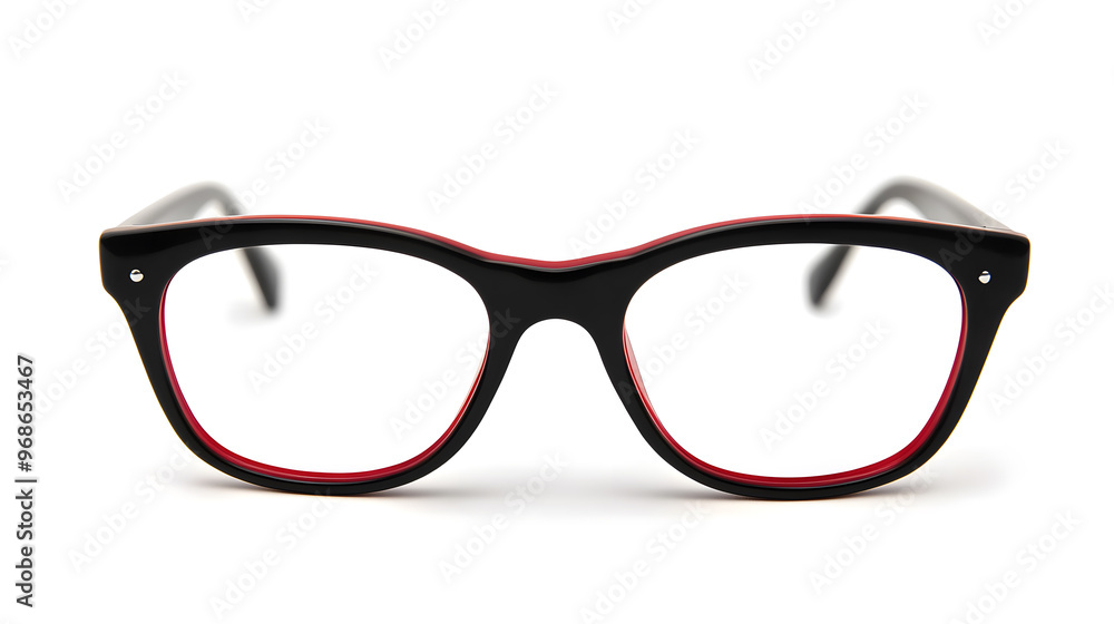 Fototapeta premium Fashion glasses plastic-framed isolated on white background