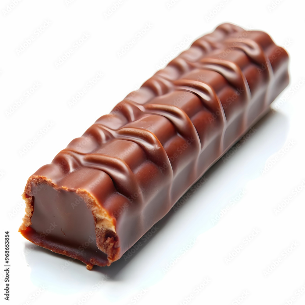 a stick of chocolate is shown with a white background a stick of chocolate is shown with a white background