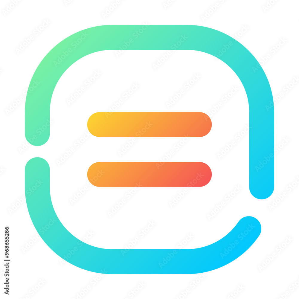 Equal Icon Gradient Two-Tone Broken Line Style Equal Icon Gradient Two-Tone Broken Line Style