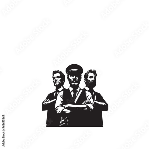 Friends enjoying silhouette. Friends group vector silhouette. Friendship day concept