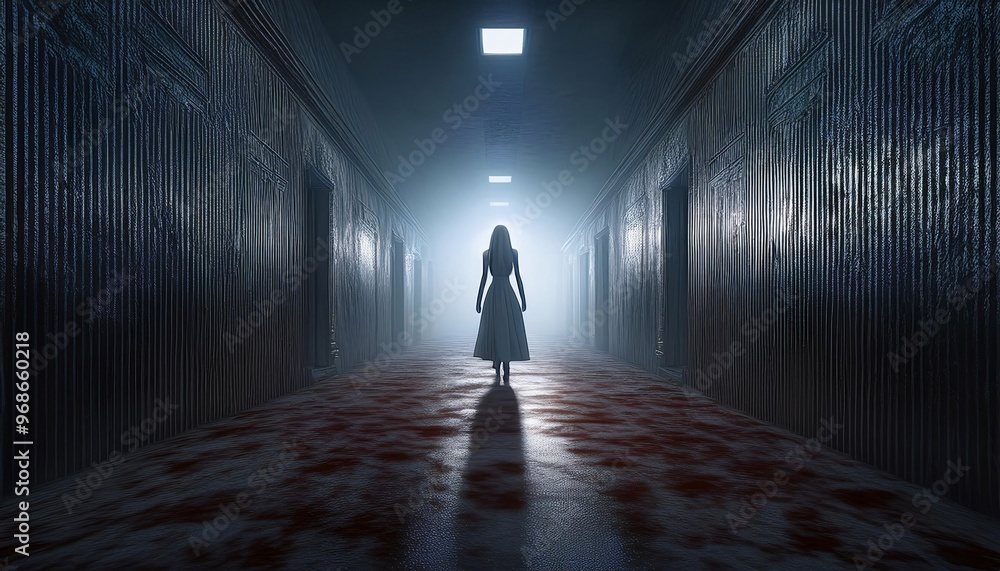 alone in the backrooms liminal space 3d render alone in the backrooms liminal space 3d render