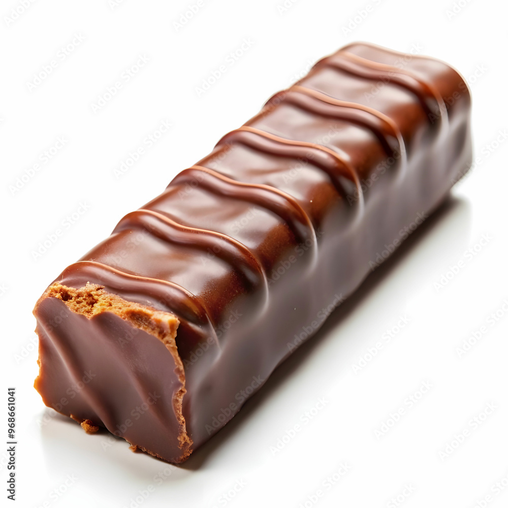 a stick of chocolate is shown with a white background a stick of chocolate is shown with a white background
