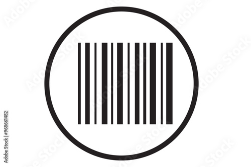 Business inventory barcode / bar code line art icon for apps and websites