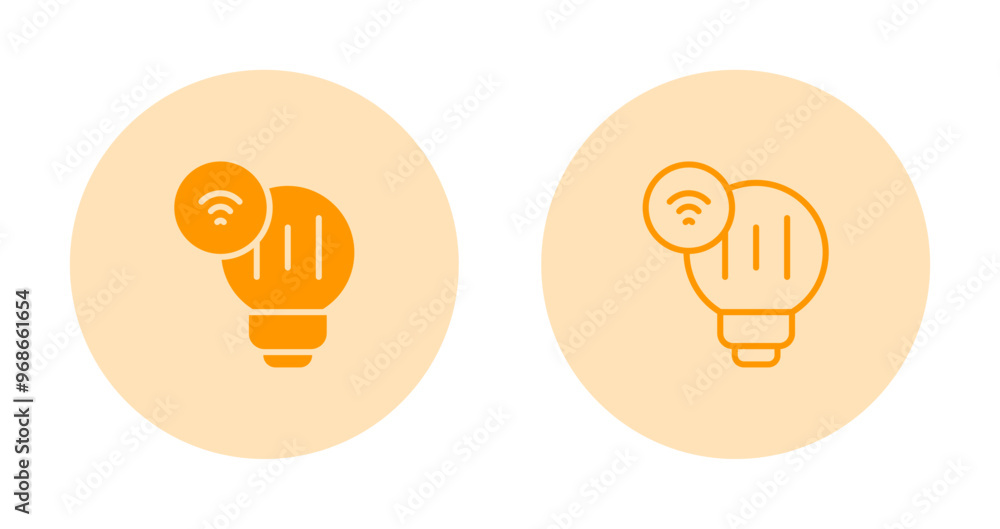 Smart Bulb Vector Icon Smart Bulb Vector Icon