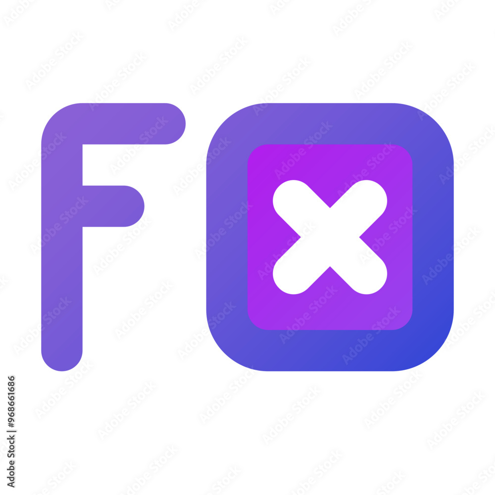 Function Icon Gradient Filled Two-Tone Style Function Icon Gradient Filled Two-Tone Style