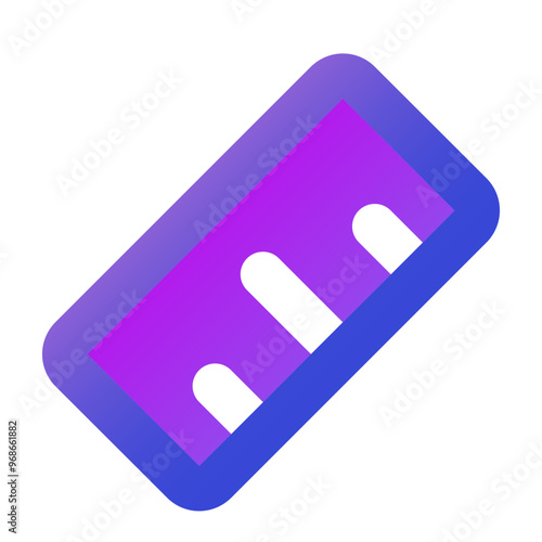 Ruler Icon Gradient Filled Two-Tone Style