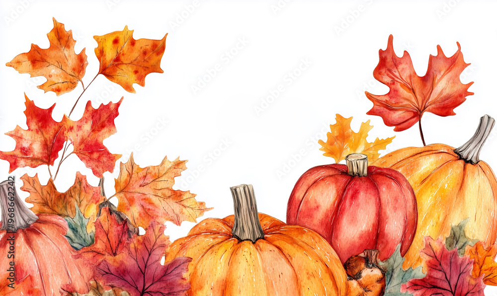 A vibrant and festive autumnal scene featuring a collection of colorful leaves arranged in a frame-like shape. The phrase A vibrant and festive autumnal scene featuring a collection of colorful leaves arranged in a frame-like shape. The phrase