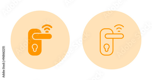 Smart Door Lock Vector Icon
