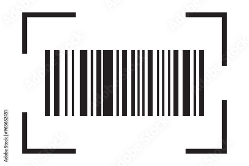Business inventory barcode / bar code line art icon for apps and websites