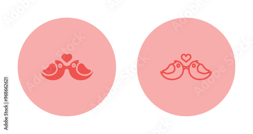 Lovebirds Vector Icon