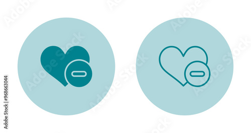 Negative Love Vector Icon