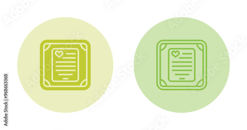 Love poem in a frame Vector Icon