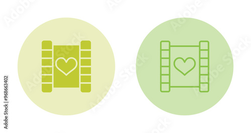 Love story movie Vector Icon