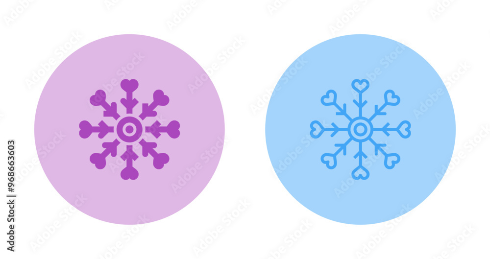 Love snowflake Vector Icon Love snowflake Vector Icon