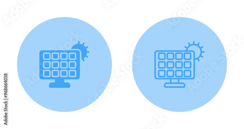 Solar panel charger Vector Icon