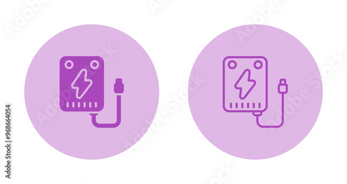 Portable charger Vector Icon