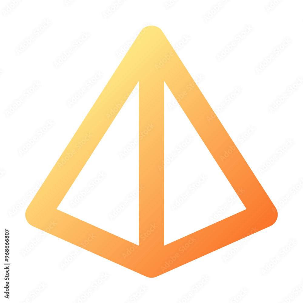 Pyramid Icon Gradient Outline Style Pyramid Icon Gradient Outline Style