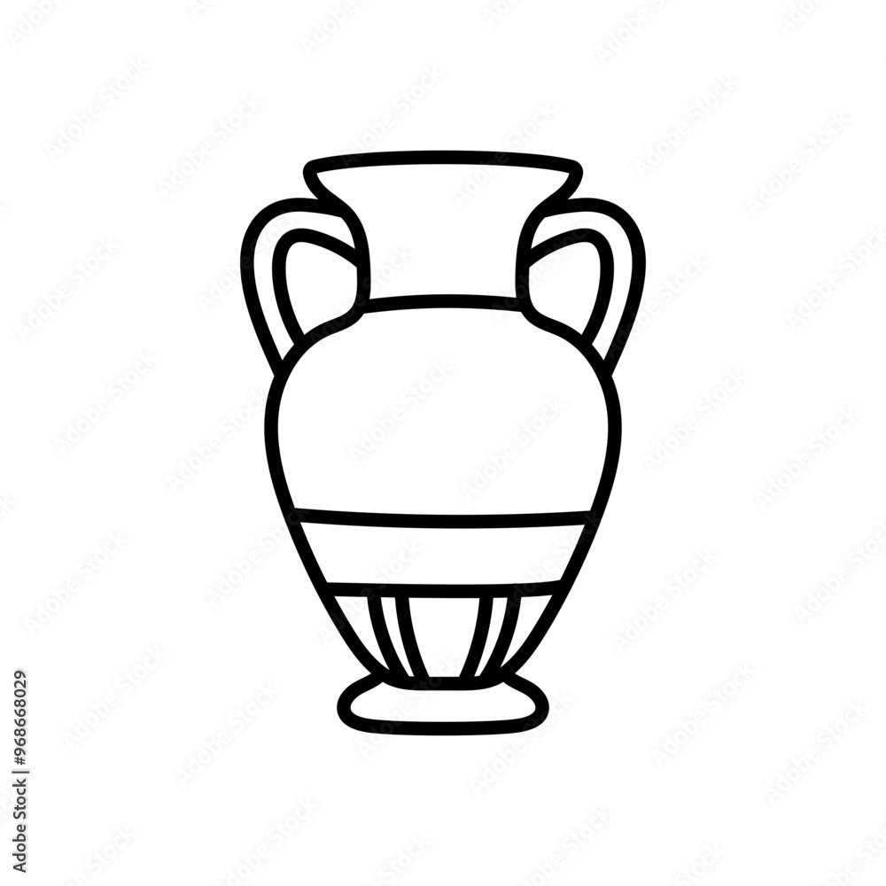 Greek Vase Outline Icon, Vector illustration Greek Vase Outline Icon, Vector illustration