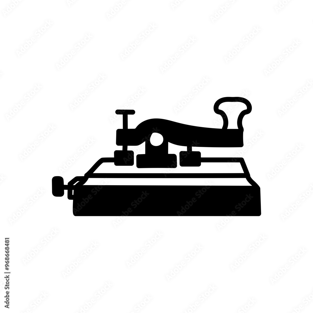 Morse Code Machine Glyph Icon, Vector illustration Morse Code Machine Glyph Icon, Vector illustration