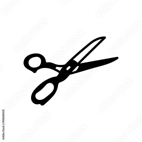 Tailor's Scissors Glyph Icon, Vector illustration